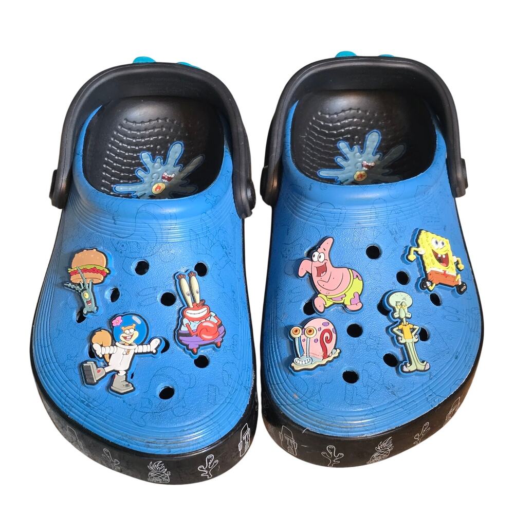 Crocs x SpongeBob SquarePants Off-Court Clogs Blk/Blue, Size C11